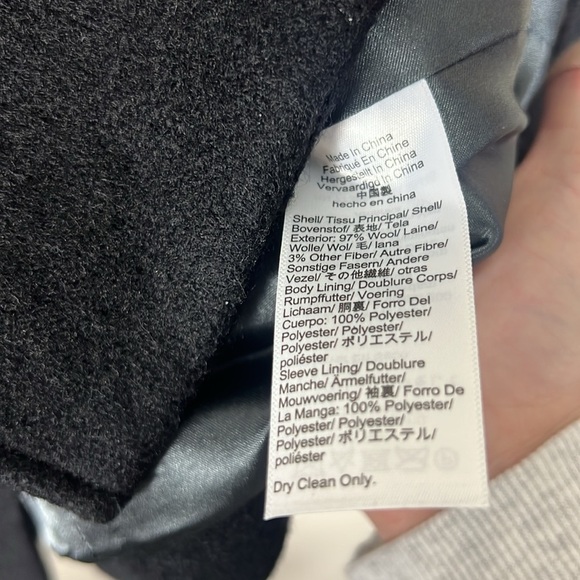 J. Crew Tailored Peacoat Italian Wool-Blend Melton Black - Picture 6 of 8